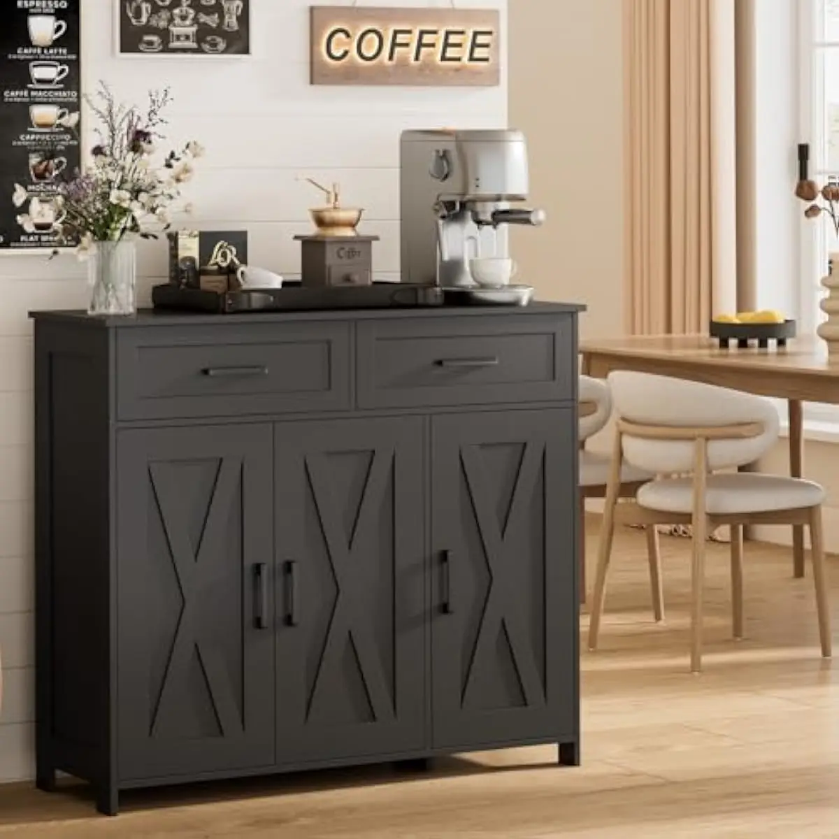 Kitchen - Lemari Penyimpanan Kopi dengan Laci, Lemari