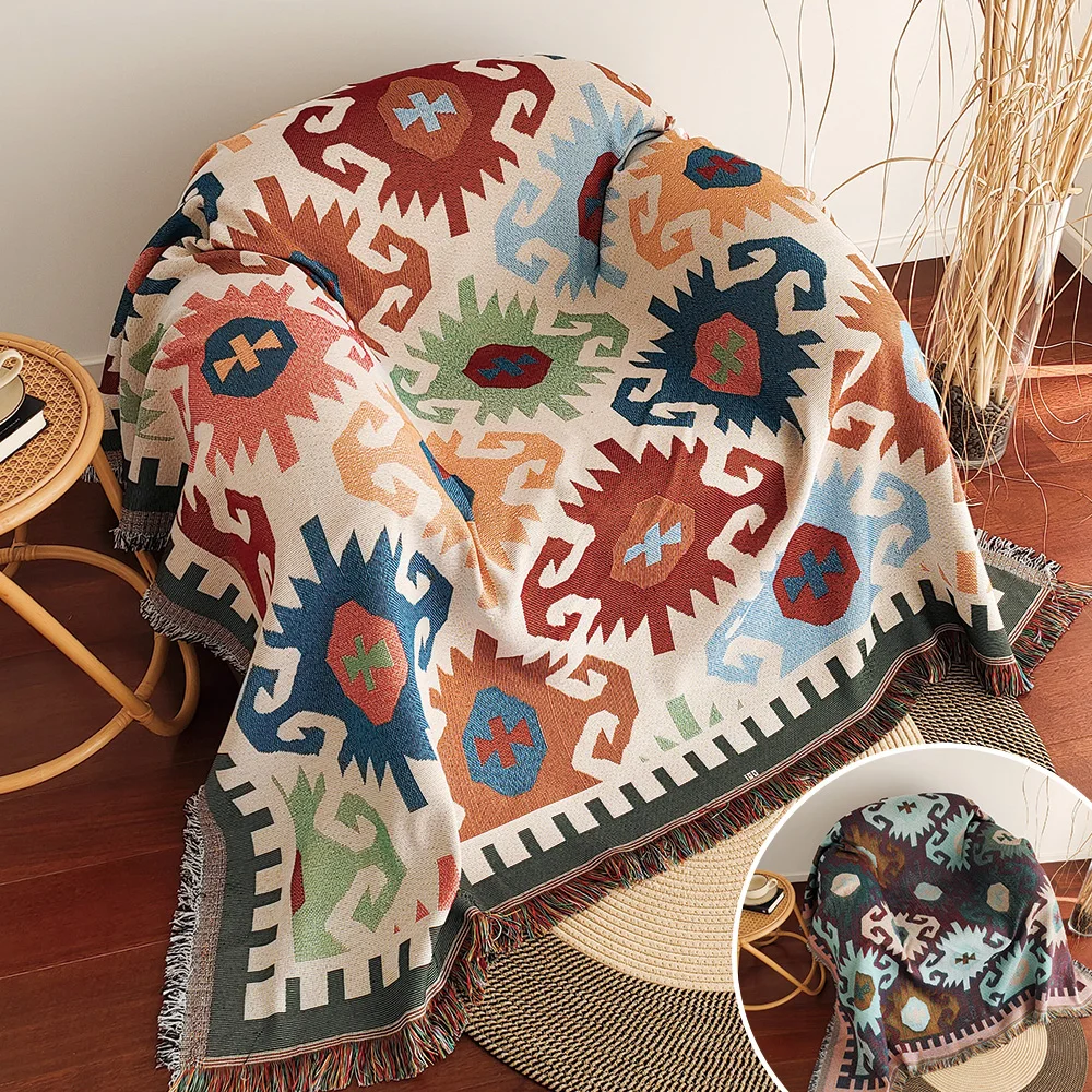 Selimut Sofa Baru, Selimut Boh - Boho Throw Blanket Fringe ulasan dan harga