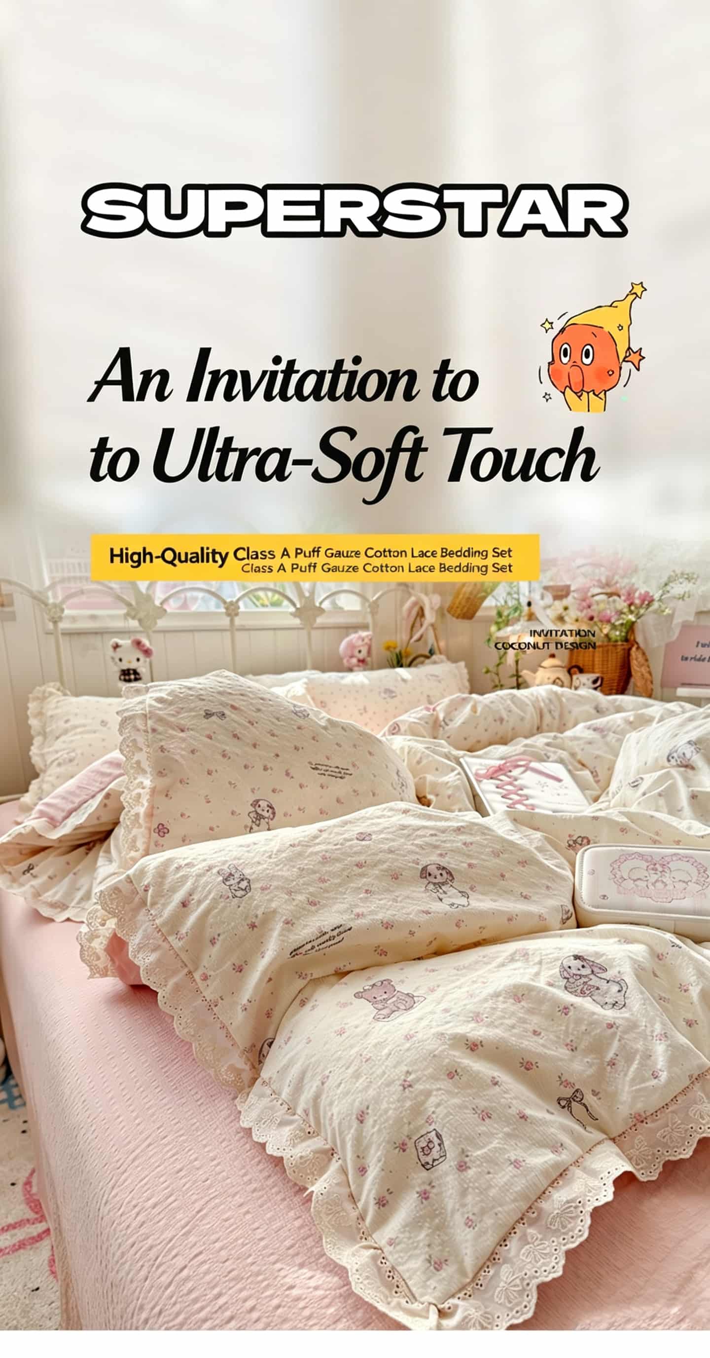 Set Sprei Motif Bunga dengan R - Aesthetic Floral Duvet Cover ulasan dan harga