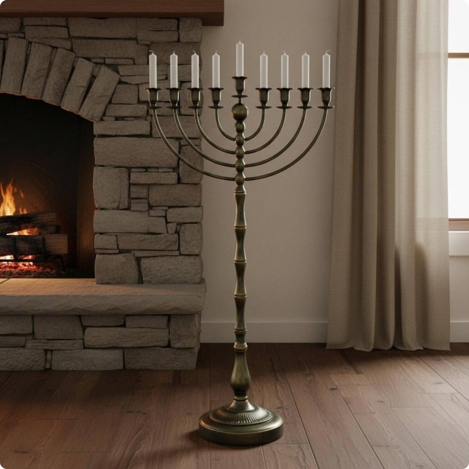Stand Menorah Perunggu Antik K - Home Decor ulasan dan harga