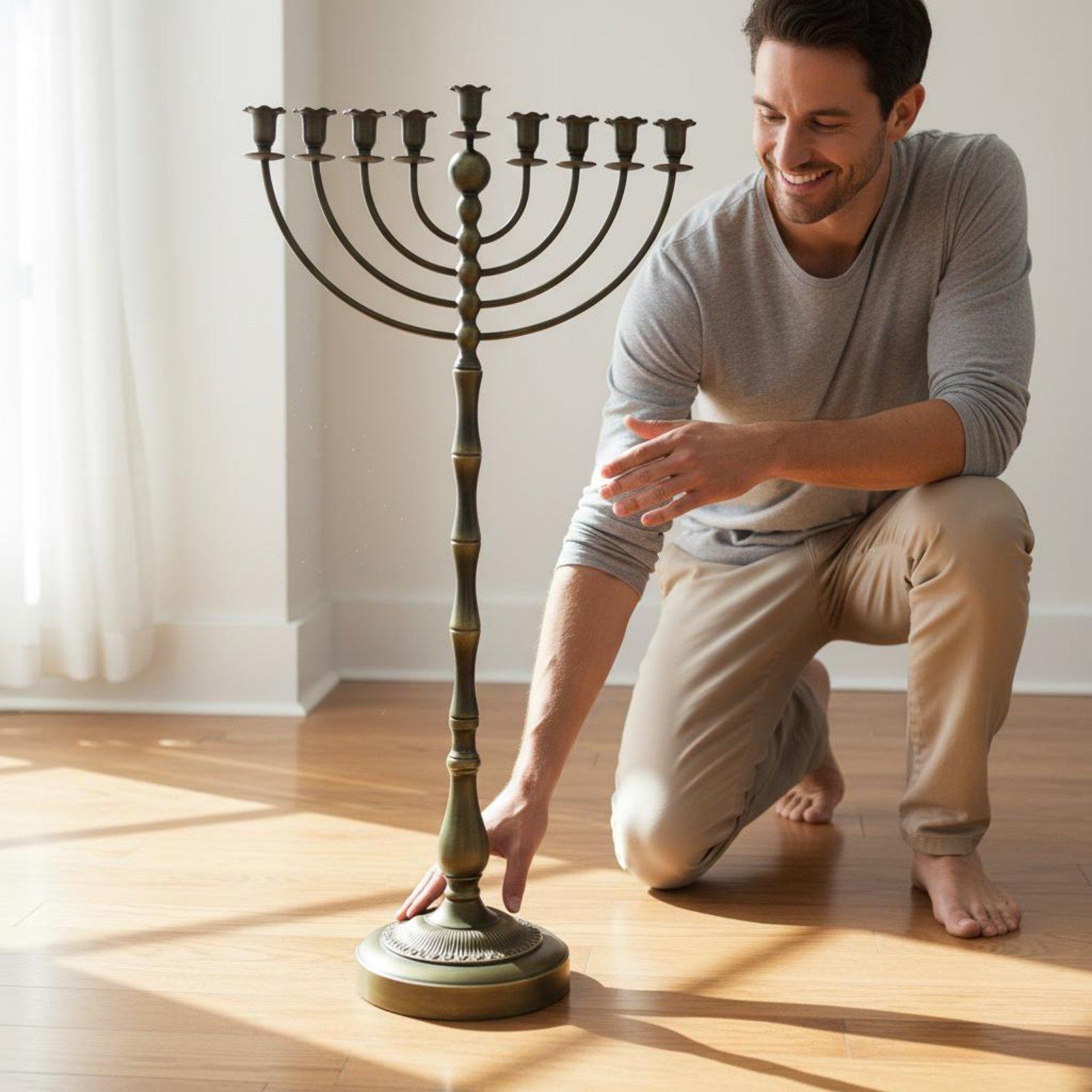 Stand Menorah Perunggu Antik K - Home Decor ulasan dan harga