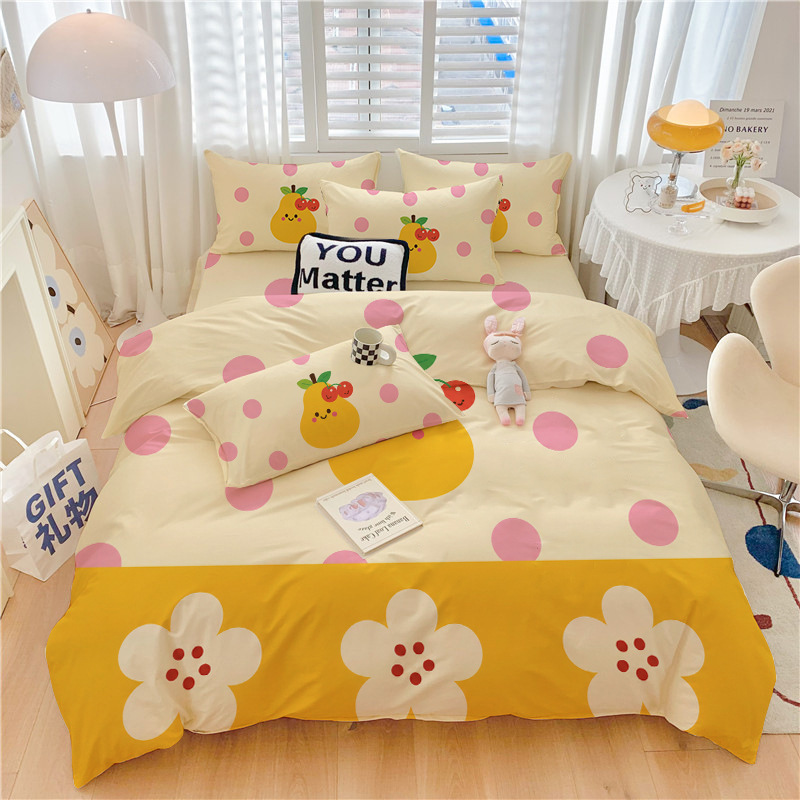 Set Sprei Motif Bunga dan Buah - Aesthetic Floral Duvet Cover ulasan dan harga