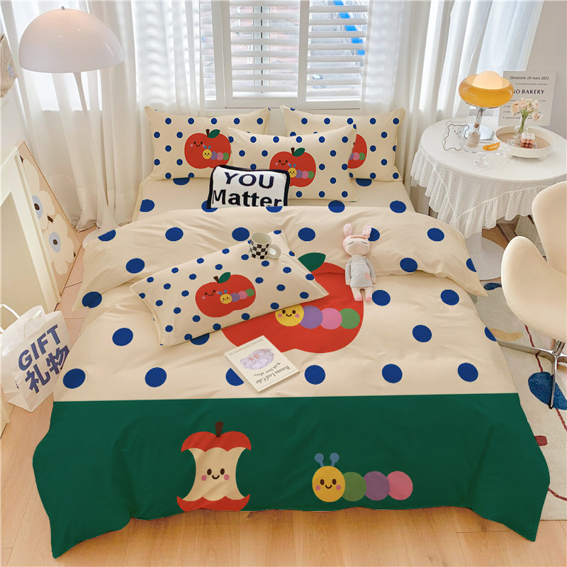 Set Sprei Motif Bunga dan Buah - Aesthetic Floral Duvet Cover ulasan dan harga