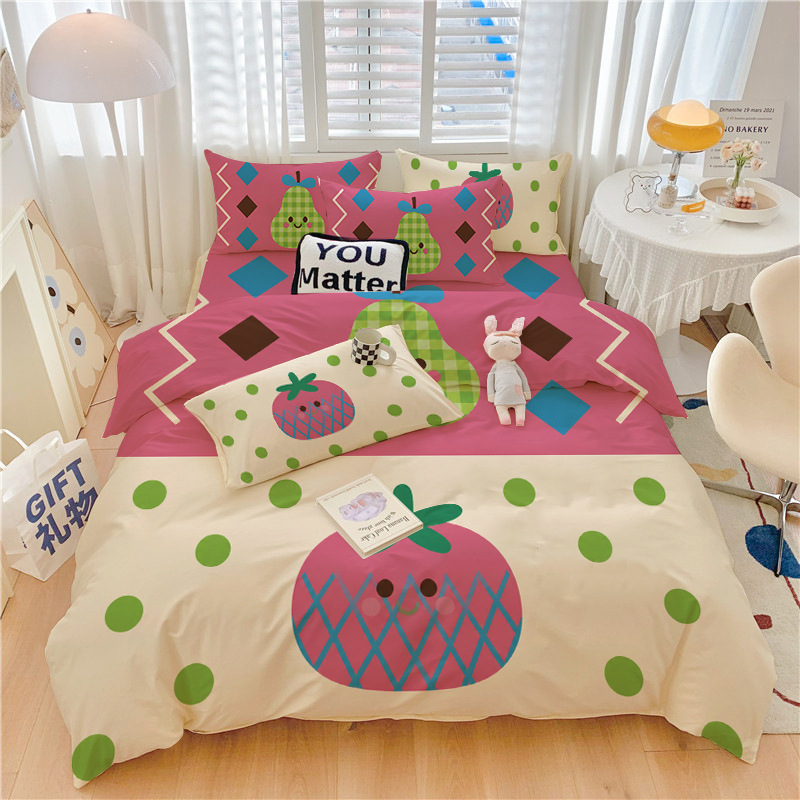 Set Sprei Motif Bunga dan Buah - Aesthetic Floral Duvet Cover ulasan dan harga