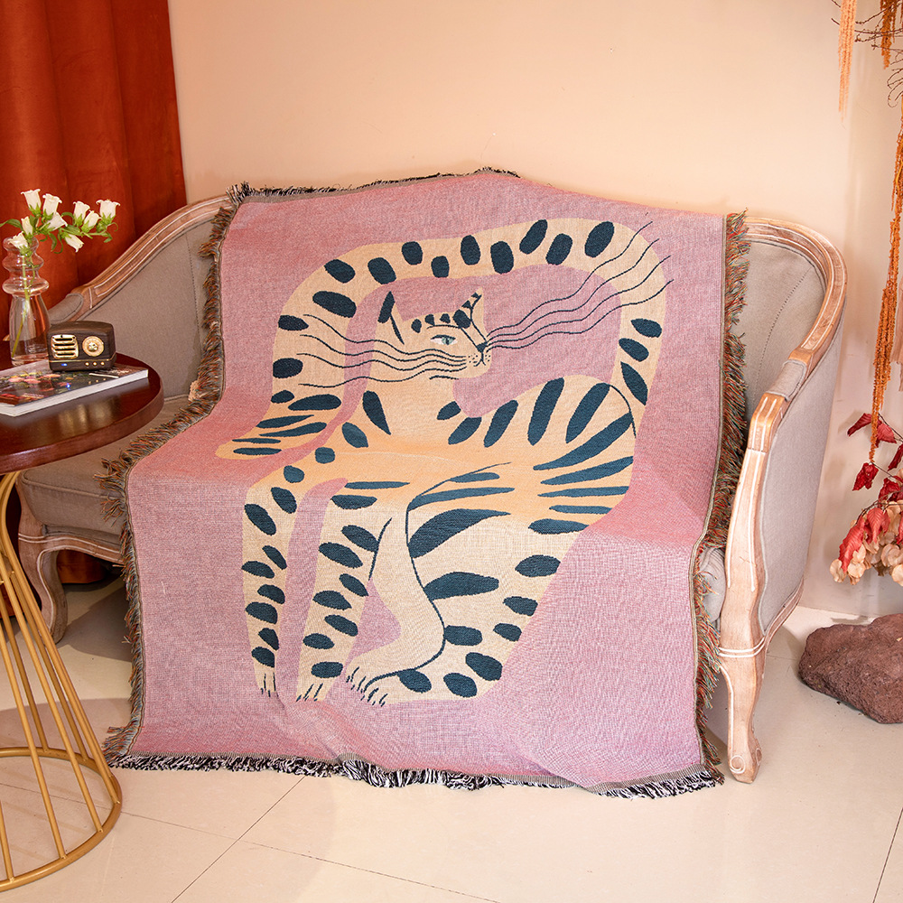 Selimut Rajut Abstrak Motif Ku - Boho Throw Blanket Fringe ulasan dan harga