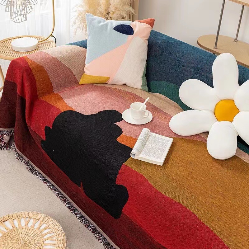Tekstil City Ins Twilight seli - Boho Throw Blanket Fringe ulasan dan harga