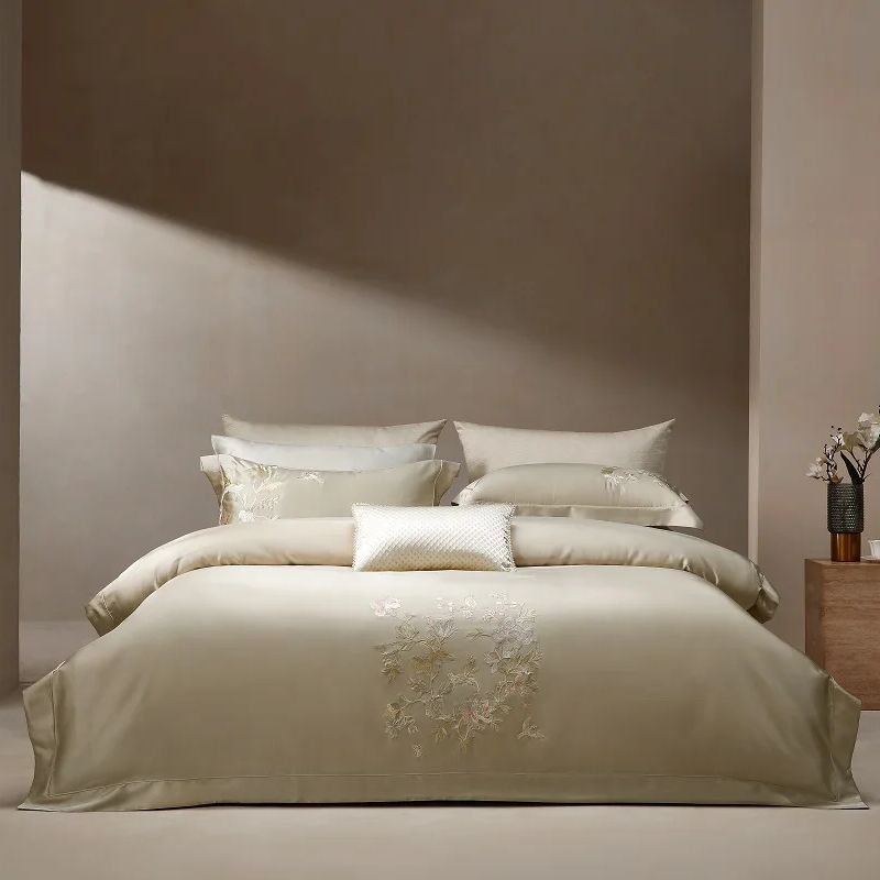 Set Sprei Mewah Bordir Bunga K - Aesthetic Floral Duvet Cover ulasan dan harga