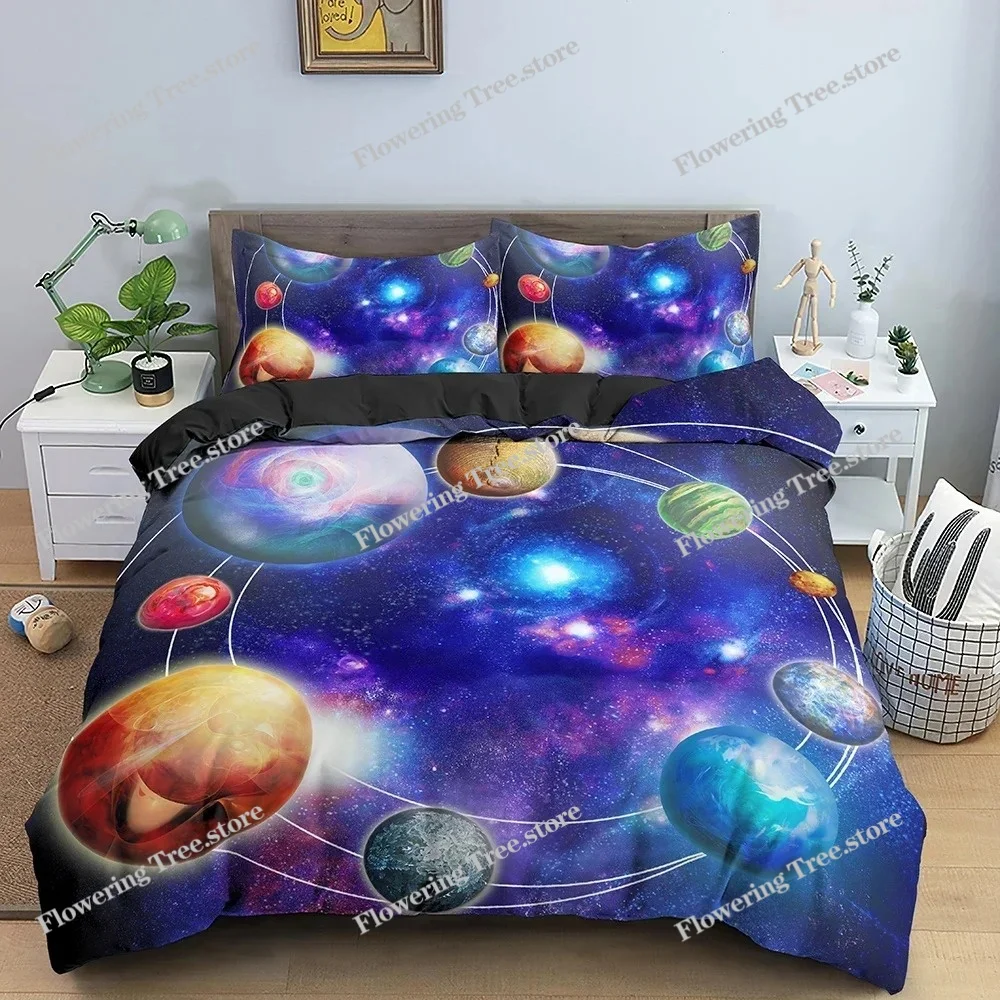 Set Tempat Tidur Galaxy Space  - Duvet Cover Sets With Zipper ulasan dan harga
