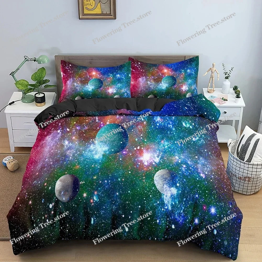 Set Tempat Tidur Galaxy Space  - Duvet Cover Sets With Zipper ulasan dan harga